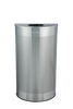 Trash Can 8.98X17.99X32.01 IN 12 GAL Black Half Round Stainless Steel Perforated 1/Each