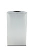 Trash Can 8.98X17.99X32.01 IN 12 GAL Black Half Round Stainless Steel Perforated 1/Each