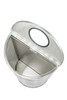 Trash Can 8.98X17.99X32.01 IN 12 GAL Black Half Round Stainless Steel Perforated 1/Each