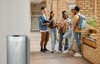 Trash Can 8.98X17.99X32.01 IN 12 GAL Black Half Round Stainless Steel Perforated 1/Each