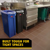 Executive Series™ Slim Jim® 1-Stream Trash Can 11X22X30 IN 23 GAL 92 QT Black Rectangle Resin Venting Channels 1/Each