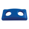 Slim Jim® Cans & Bottles Recycling Bin Lid 20.5X11.5X2.75 IN 16-23 GAL 64-92 QT Blue Rectangle Resin Slim 1/Each