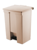 Trash 1-Stream Trash Can 16.1X19.8X26.5 IN 18 GAL 72 QT Beige Resin With Hinged Lid Step-On 1/Each