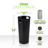 Rigid Liner 27 GAL Plastic With Handles For Steel Trash Can 1/Each