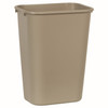 1-Stream Trash Can 15.25X11X19.88 IN 10.25 GAL 41 QT Beige Rectangle Resin Deskside 1/Each