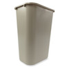 1-Stream Trash Can 15.25X11X19.88 IN 10.25 GAL 41 QT Beige Rectangle Resin Deskside 1/Each