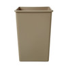 Untouchable® 1-Stream Trash Can 19.5X19.5X27.63 IN 35 GAL Beige Square Resin 1/Each
