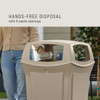 Landfill 1-Stream Trash Can 24.75X24.75X41.5 IN 45 GAL 180 QT Beige Resin 4 Openings 1/Each