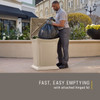 Landfill 1-Stream Trash Can 24.75X24.75X41.5 IN 45 GAL 180 QT Beige Resin 4 Openings 1/Each