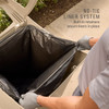 Landfill 1-Stream Trash Can 24.75X24.75X41.5 IN 45 GAL 180 QT Beige Resin 4 Openings 1/Each