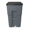 Brute® 1-Stream Trash Can 36X27.3X45.6 IN 95 GAL Gray Resin With Hinged Lid Rollout 1/Each