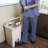 Trash 1-Stream Trash Can 15.94X16.5X24.5 IN Beige Resin With Hinged Lid Step-On 1/Each