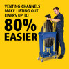 Slim Jim® 1-Stream Recycling Bin 11X22X30 IN 23 GAL Blue Resin Vented Commercial 1/Each