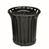 Americana Series® Outdoor Trash Receptacle 29X29X32.50 IN 36 GAL Black Steel 1/Each