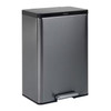 Elite™ Trash Can 17.5X11X26 IN 12 GAL Charcoal Metal Step-On 1/Each