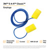 3M™ Classic 311-1101 Ear Plugs Yellow Blue Cylinder Foam Vinyl Corded 2000/Case