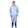 ProMax® II Lab Coat Medium (MED) Blue 3-layer (SMS) Fabric Snap Front 3 Pockets Knit Wrist 30/Case