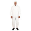 ProMax® Coveralls 5XL White Microporous Polyolefin Fabric Attached Hood Zippered Front Elastic Wrists & Ankles 25/Case