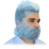 Hood Hairnet OS Blue Spunbond Polypropylene Full 1000/Case