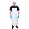 Apron 35X46 IN White 6MIL Vinyl Raw Edge String Ties 72/Case