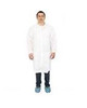 Lab Coat XXL White PP Elastic Wrists No Pockets 30/Case