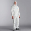 ProMax® Coveralls XXXXL White Microporous Fabric Elastic Wrists Attached Hood & Boots Zippered Front 25/Case