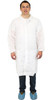 PolyLite® Lab Coat Large (LG) White PP No Pockets Elastic Wrists 30/Case