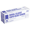 Classy Cap Adult 11.25X4X3.5 IN White Blue Paper With Stripe Adjustable 100 Count/Pack 10 Packs/Case