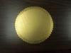 Cake Board 10 IN Corrugated Cardboard Gold Circle Scalloped 200/Case