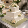 Cake Board Full Size 26X18.5 IN Gold Rectangle Scalloped Single Wall 100/Case