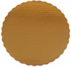 Cake Pad 10.75X5.75 IN Paperboard Gold Scalloped 200/Case