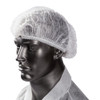Bouffant Cap 24 IN White PP 100 Count/Pack 10 Packs/Case 1000 Count/Case