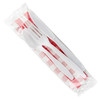 4PC Cutlery Kit White With Red Gingham Napkin,Knife,Fork,Spoon 250/Case