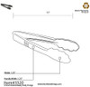 Tongs 12 IN PP Black Heavyweight 24/Case