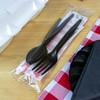 7PC Cutlery Kit PP Heavy Duty Individually Wrapped With Napkin,Fork,Knife,Salt & Pepper,Spoon,Toothpick 200/Case