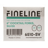 Cocktail Fork 6 IN Plastic Silver 400/Case