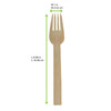 Fork 6.69 IN Bamboo Natural Lightweight Unwrapped 50 Count/Pack 10 Packs/Case 500 Count/Case