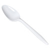 Plastic Plus Spoon White Medium Weight Retail 100 Count/Pack 24 Packs/Case 2400 Count/Case