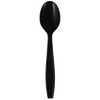 Karat® Teaspoon PP Black Extra Heavy 100 Count/Bag 10 Bags/Case 1000 Count/Case