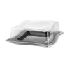 Lid Dome 8 IN PET Clear Square For Plate 120/Case