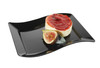 Plate 5.5X7.5 IN PS Black Rectangle 120/Case