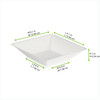 Plate 5.1X5.1X1.1 IN Sugarcane White Freezer Safe Grease Resistant 100 Count/Pack 6 Packs/Case 600 Count/Case