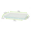Klarity Plate 7X5.1 IN Plastic Translucent Green Rectangle 50 Count/Pack 2 Packs/Case 100 Count/Case