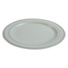Plate 10.25 IN White Silver Band 144/Case