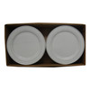 Plate 10.25 IN White Silver Band 144/Case
