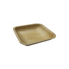 Plate 4.3X4.3X0.8 IN Palm Leaf Square 25 Count/Pack 4 Packs/Case 100 Count/Case