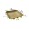 Plate 4.3X4.3X0.8 IN Palm Leaf Square 25 Count/Pack 4 Packs/Case 100 Count/Case