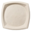 Dart® Plate 10X10X0.777 IN Fiber Blend Natural Square Microwave Safe 125 Count/Pack 4 Packs/Case 500 Count/Case