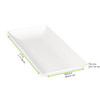 Plate 3.5X7 IN Sugarcane White Square Grease Resistant 100 Count/Case
