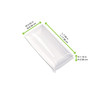 Lid 7.08X3.54X1.18 IN PET Clear For Plate Freezer Safe 50 Count/Pack 2 Packs/Case 100 Count/Case